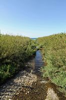 Le village de Georgioupoli en Crète. L'embouchure de la rivière Mousselas à Dramia. Cliquer pour agrandir l'image.