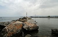 Le village de Georgioupoli en Crète. Le port. Cliquer pour agrandir l'image.