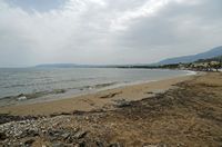 Le village de Georgioupoli en Crète. La plage de Kalyvaki. Cliquer pour agrandir l'image.