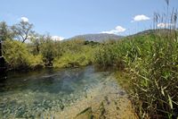 Le village de Georgioupoli en Crète. Embouchure de la rivière Perastikos. Cliquer pour agrandir l'image.