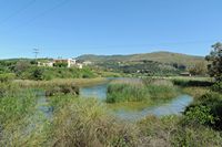 Le village de Georgioupoli en Crète. Le lac de l'Almyros. Cliquer pour agrandir l'image.