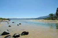 Le village de Georgioupoli en Crète. L'embouchure de la rivière Kalyvaki. Cliquer pour agrandir l'image.