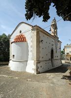 Le village de Gonia en Crète. L'église de la Nativité de la Vierge. Cliquer pour agrandir l'image.