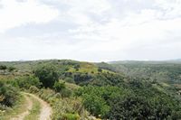 Le village de Gonia en Crète. L'accès au castel Bonriparo près de Monopari. Cliquer pour agrandir l'image.