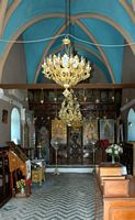 Intérieur de l'église de Kalopétra à Rhodes. Cliquer pour agrandir l'image.