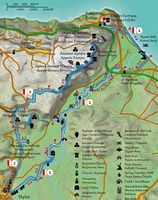 Le village de Kalyvès en Crète. Carte de la randonnée n° 1 de l'Apokoronas. Cliquer pour agrandir l'image.