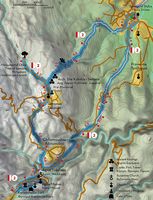 Le village de Kalyvès en Crète. Carte de la randonnée n° 2 de l'Apokoronas. Cliquer pour agrandir l'image.