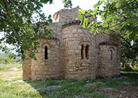 Le village de Kalyvès en Crète. L'ancienne église Notre-Dame Zerviotissa à Stylos (auteur Jerzy Strzelecki). Cliquer pour agrandir l'image.