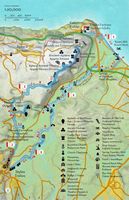Le village de Kalyves en Crète. Plan de la randonnée n° 1 de l'Apokoronas. Cliquer pour agrandir l'image.