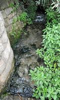 Le village de Kalyves en Crète. Les sources de la rivière Kyliaris à Stylos. Cliquer pour agrandir l'image.