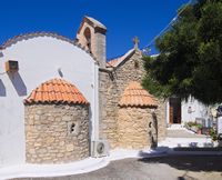 Le village de Koutsouras en Crète. L'église de la Panagia à Lithinès (auteur C. Messier). Cliquer pour agrandir l'image.