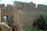 Wallen verwoest van het kasteel van Kastelos in Rhodos. Klikken om het beeld te vergroten.