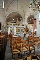 Le village de Kritsa en Crète. L'église Notre-Dame Hodigitria. Cliquer pour agrandir l'image.