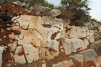 Le village de Marathos en Crète. Marbre de Damasta. Cliquer pour agrandir l'image.