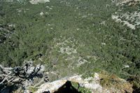 Penhasco da fortaleza de Monolithos à Rodes. Clicar para ampliar a imagem.