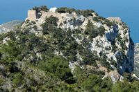 Vesting van Monolithos in Rhodos. Klikken om het beeld te vergroten.