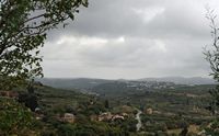 Le village de Myrtia en Crète. Le village de Péza vu depuis Agios Vasilios. Cliquer pour agrandir l'image.