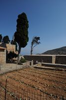 Le village de Néapolis en Crète. Potager du monastère d'Aréti. Cliquer pour agrandir l'image.