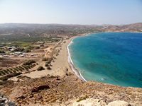 Le village de Palékastro en Crète. La plage de Kouréménos (auteur Olaf Tausch). Cliquer pour agrandir l'image.