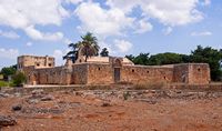 La presqu’île de l’Akrotiri en Crète. Le monastère Saint-Jean le Miséricordieux à Pazinos (auteur C. Messier). Cliquer pour agrandir l'image.