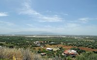 La presqu’île de l’Akrotiri en Crète. L'aéroport de La Canée. Cliquer pour agrandir l'image.