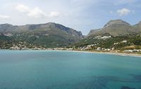 Le village de Plakias en Crète. La station balnéaire. Cliquer pour agrandir l'image.