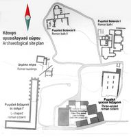 La cité antique d'Aptera en Crète. Le réseau hydraulique de la cité antique d'Aptera. Cliquer pour agrandir l'image.