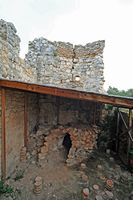 La cité antique d'Aptera en Crète. L'hypocauste des thermes romains de l'est. Cliquer pour agrandir l'image.