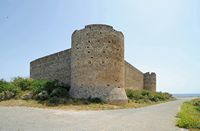 La cité antique d'Aptera en Crète. Le château turc d'Aptera. Cliquer pour agrandir l'image.