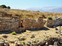 La cité antique d'Aptera en Crète. L'appareil isodome imparfait de la muraille de l'ouest (auteur Olaf Tausch). Cliquer pour agrandir l'image.