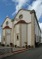 Le village de Thrapsano en Crète. L'église Sainte-Croix à Thrapsano. Cliquer pour agrandir l'image.