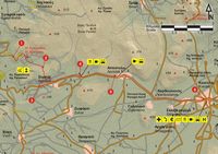 Le village de Thrapsano en Crète. Carte du sentier européen E4 - Section 65 d'Agarathos à Kastelli. Cliquer pour agrandir l'image.