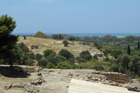Le village de Tympaki en Crète. La vue vers le golfe de la Messara depuis Agia Triada. Cliquer pour agrandir l'image.