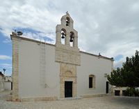 Le village de Tympaki en Crète. L'église Notre-Dame de Vori. Cliquer pour agrandir l'image.
