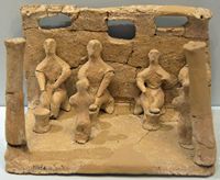 Le village de Tympaki en Crète. Artefact trouvé dans le tombeau à tholos de Kamilari (auteur Zde). Cliquer pour agrandir l'image.