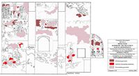 Le village de Vamos en Crète. Croquis des fresques de l'église de la Dormition à Karydi (auteur 28e Éphorie des Antiquités byzantines). Cliquer pour agrandir l'image.