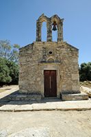 Le village de Vamos en Crète. L'église de la Dormition de la Vierge à Karydi. Cliquer pour agrandir l'image.