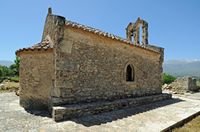 Le village de Vamos en Crète. L'église de la Dormition de la Vierge à Karydi. Cliquer pour agrandir l'image.