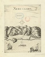 Le village de Ziros en Crète. Gravure de Xero cambo par Marco Boschini en 1651. Cliquer pour agrandir l'image.