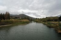 La ville d’Agia Fotini en Crète. L'embouchure du fleuve Platys à Agia Galini. Cliquer pour agrandir l'image.