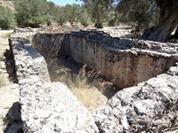 Le site archéologique de Gortyne en Crète. Une citerne hors-sol d'époque byzantine (auteur Olaf Tausch). Cliquer pour agrandir l'image.