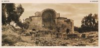 Le site archéologique de Gortyne en Crète. Photographie des ruines de la basilique Saint-Tite en 1919 (auteur Frédéric Boissonnas). Cliquer pour agrandir l'image.