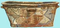 La ville d’Agios Nikolaos en Crète. Larlax du minoen résent MR-III au Musée archéologique (auteur Zde). Cliquer pour agrandir l'image.