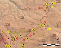 La ville d’Anogia en Crète. Carte du sentier européen E4 - Section 52 de Zominthos au Nida. Cliquer pour agrandir l'image.