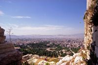 La ville d’Athènes en Grèce. Athènes vue depuis l'Acropole. Cliquer pour agrandir l'image.