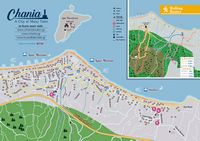 Le dème de La Canée en Crète. Carte d'Agia Marina. Cliquer pour agrandir l'image.