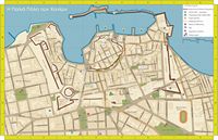 Les fortifications de La Canée en Crète. Carte des fortifications. Cliquer pour agrandir l'image.