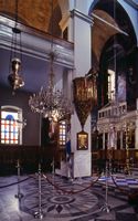 La ville de La Canée en Crète. La cathédrale orthodoxe en 1995. Cliquer pour agrandir l'image.