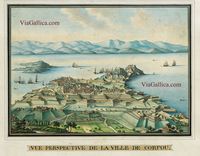 La nouvelle forteresse de la ville de Corfou. Vue perspective (Hermann, 1817). Cliquer pour agrandir l'image.