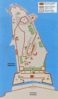La vieille forteresse de la ville de Corfou. Plan. Cliquer pour agrandir l'image.